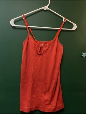 paper tee Orange Ribbed Spaghetti Strap Camisole